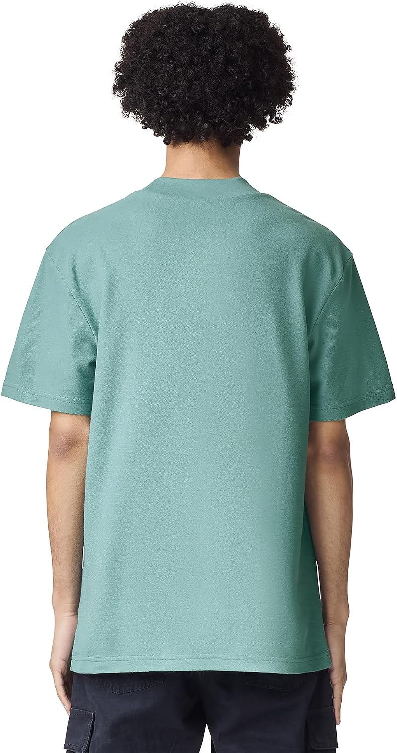 American Apparel Unisex Adult Pique Mockneck T-Shirt, Style G1pq Arctic