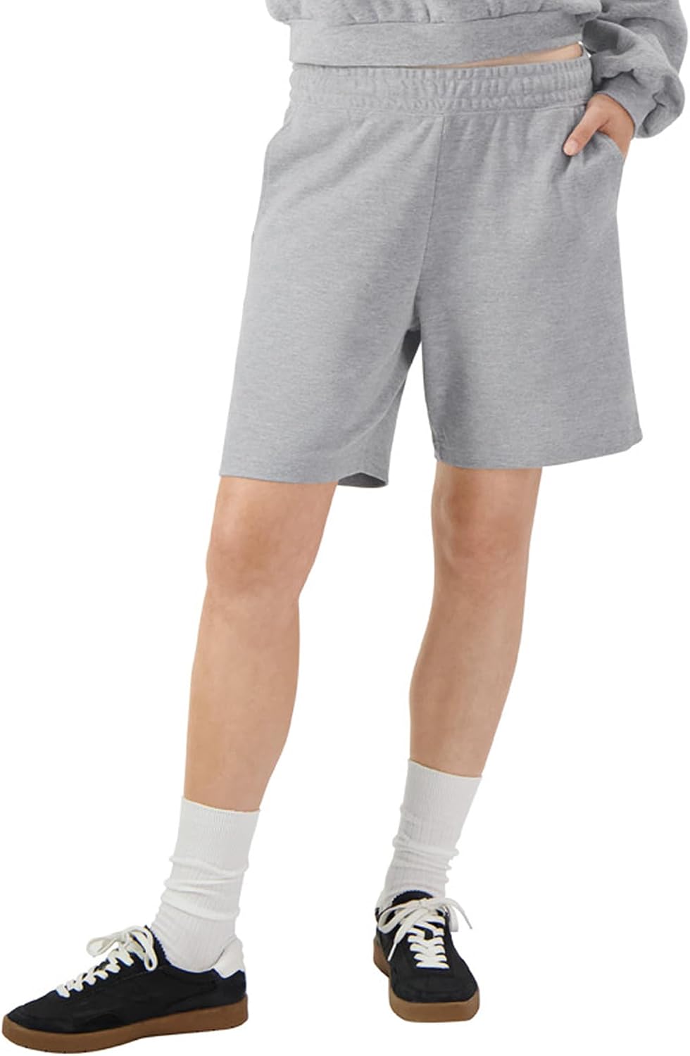 American Apparel Unisex Adult Pique Gym Short with Pockets, Style G2pq Heather Grey