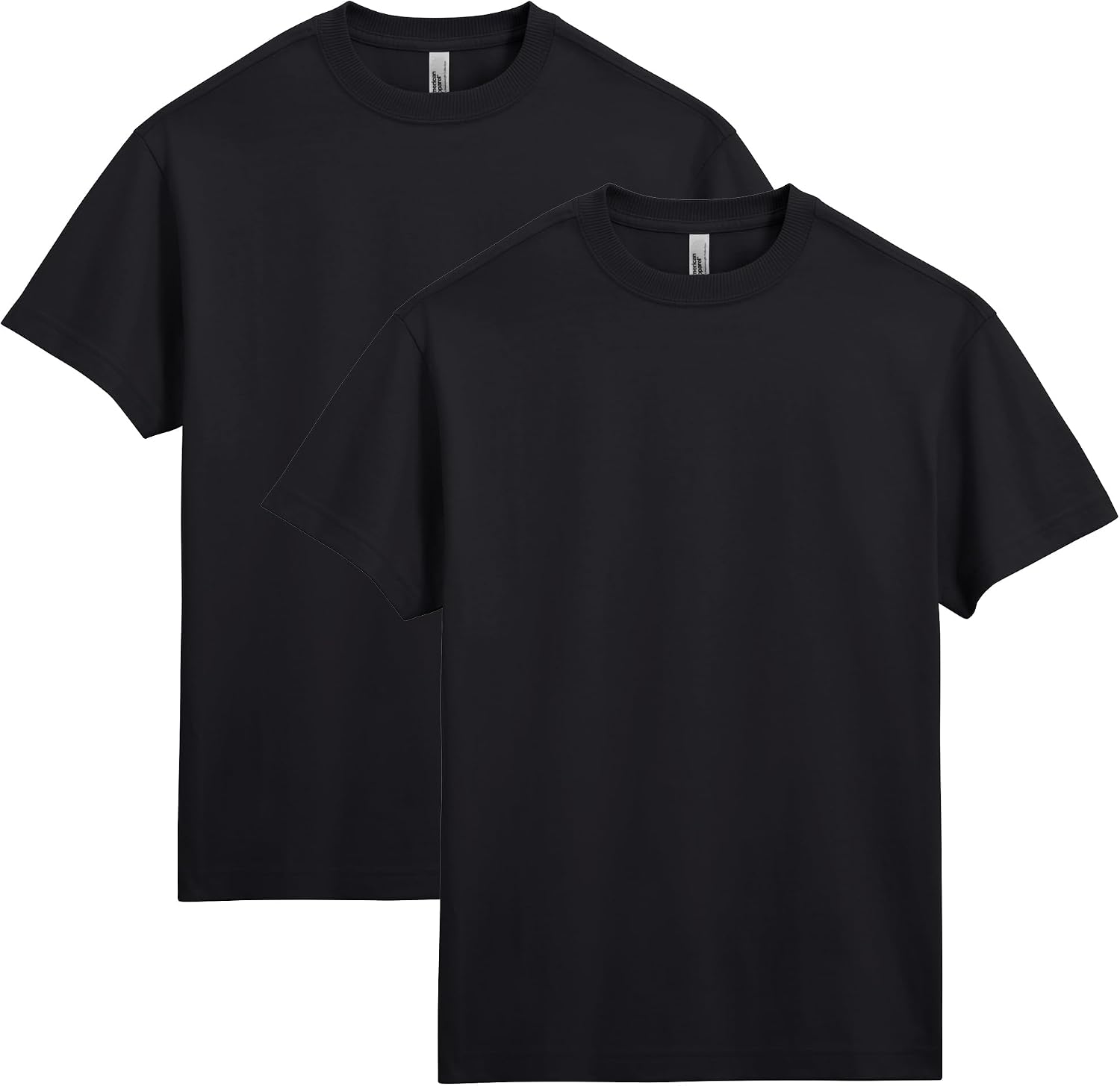 American Apparel Unisex Adult Super Heavyweight T-Shirt, Style G9001, 2-Pack Black