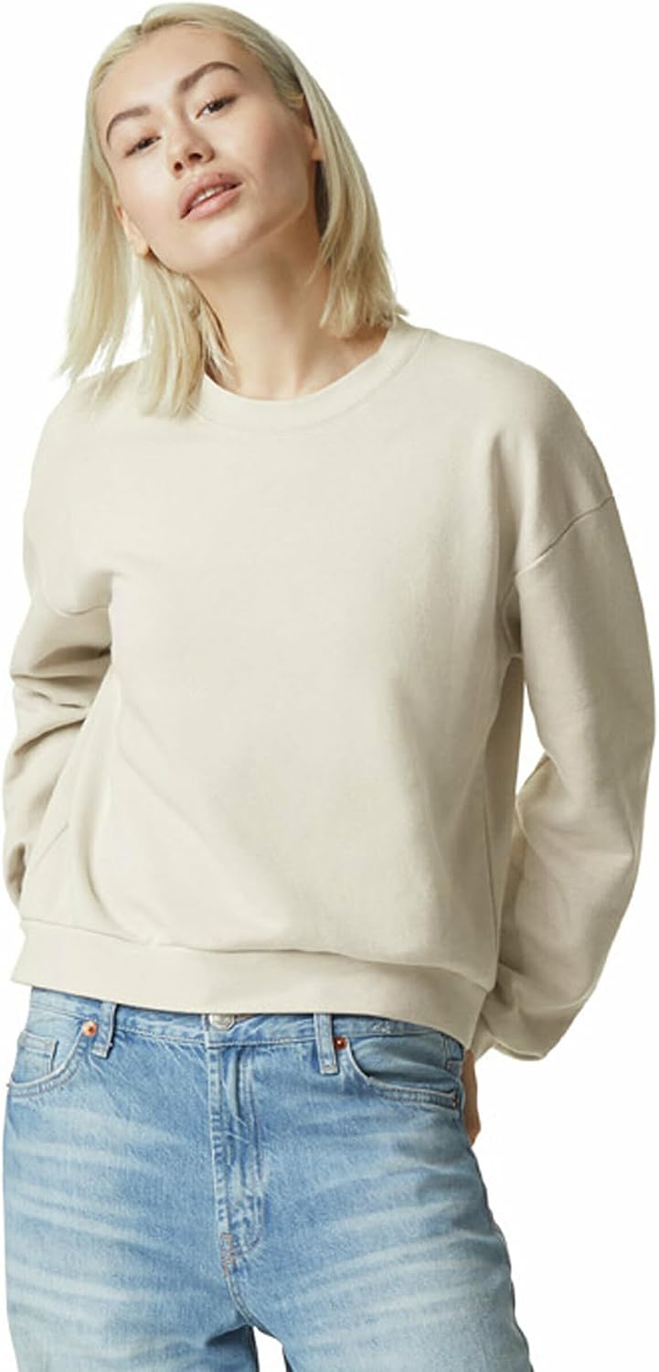 American Apparel Women's ReFlex GRF494AA Fleece Crewneck Sweatshirt Bone
