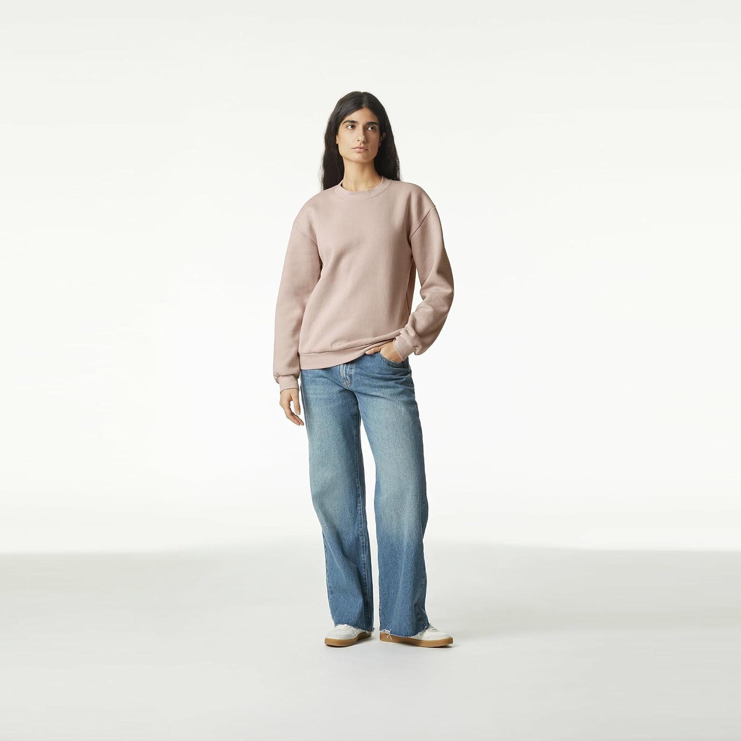 American Apparel Unisex Adult Reflex Fleece Crewneck Sweatshirt, Grf496aa Blush