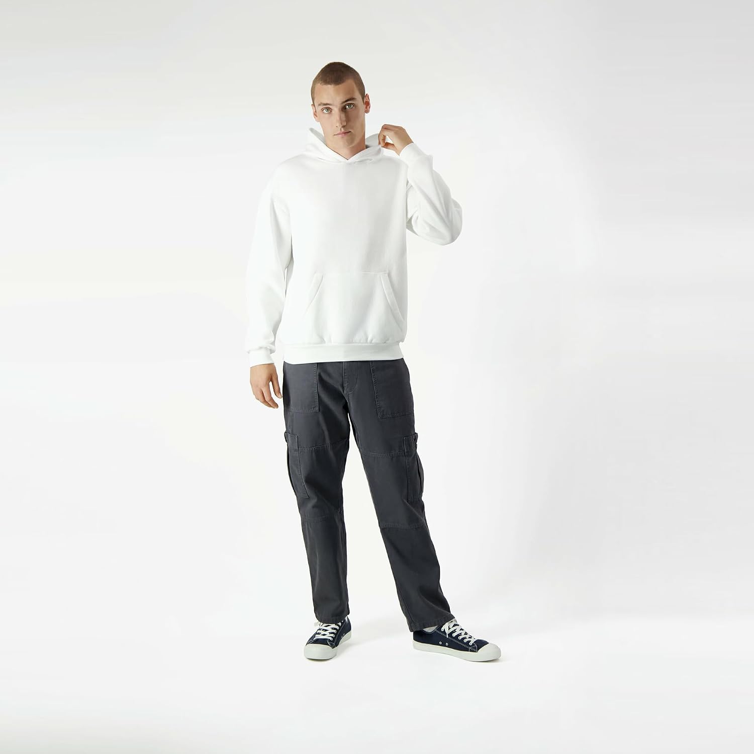 American Apparel Unisex Adult Reflex Fleece Pullover Hoodie Sweatshirt, Grf498aa White