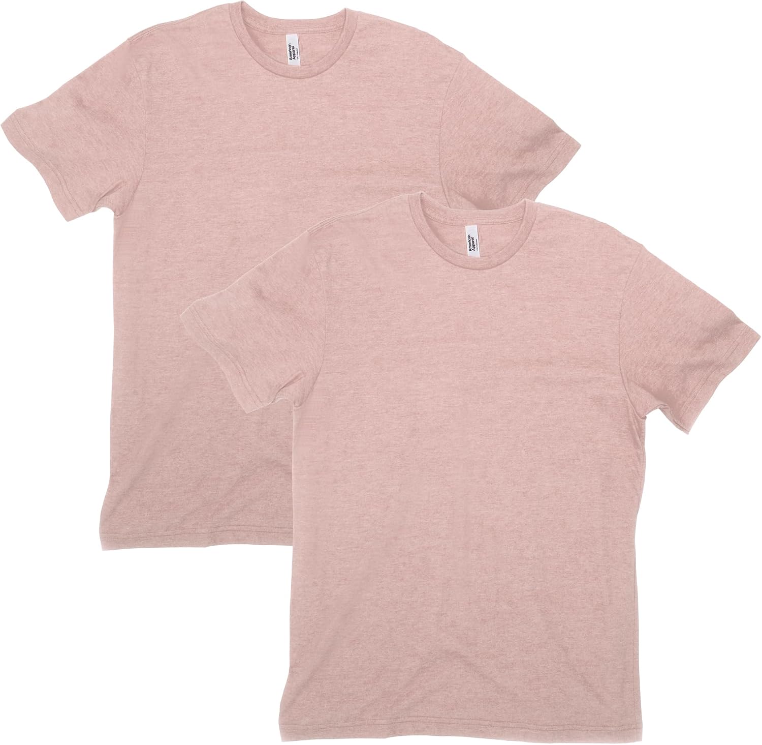 American Apparel Unisex Adult CVC T-Shirt, Style G2001cvc, 2-Pack Heather Blush (2-pack)