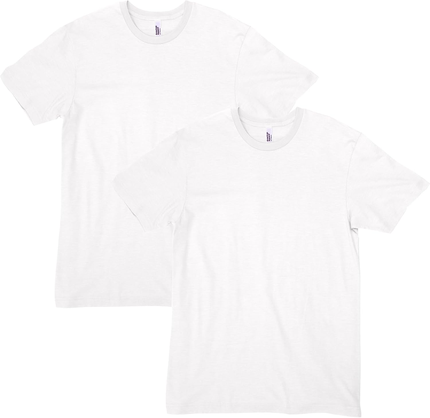American Apparel Unisex Adult CVC T-Shirt, Style G2001cvc, 2-Pack White (2-pack)