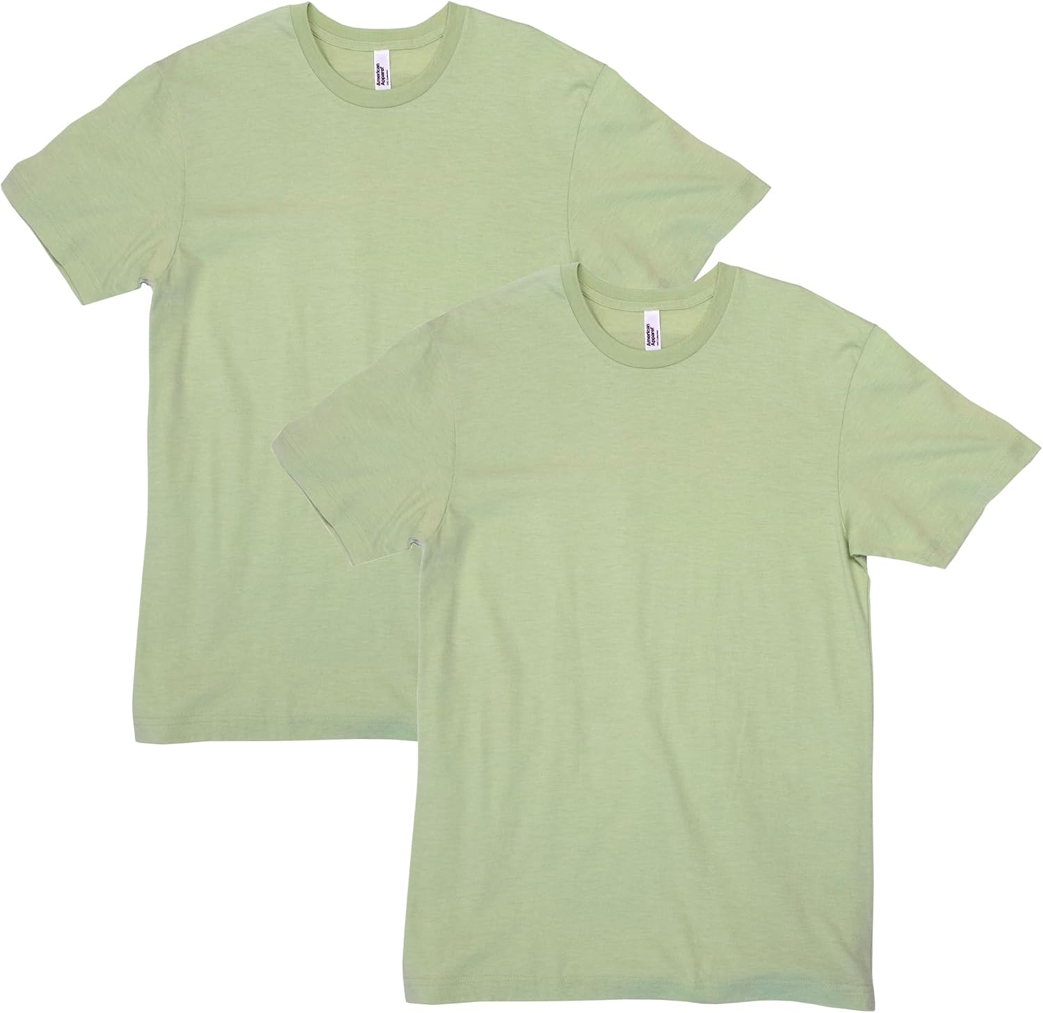 American Apparel Unisex Adult CVC T-Shirt, Style G2001cvc, 2-Pack Heather Cucumber (2-pack)
