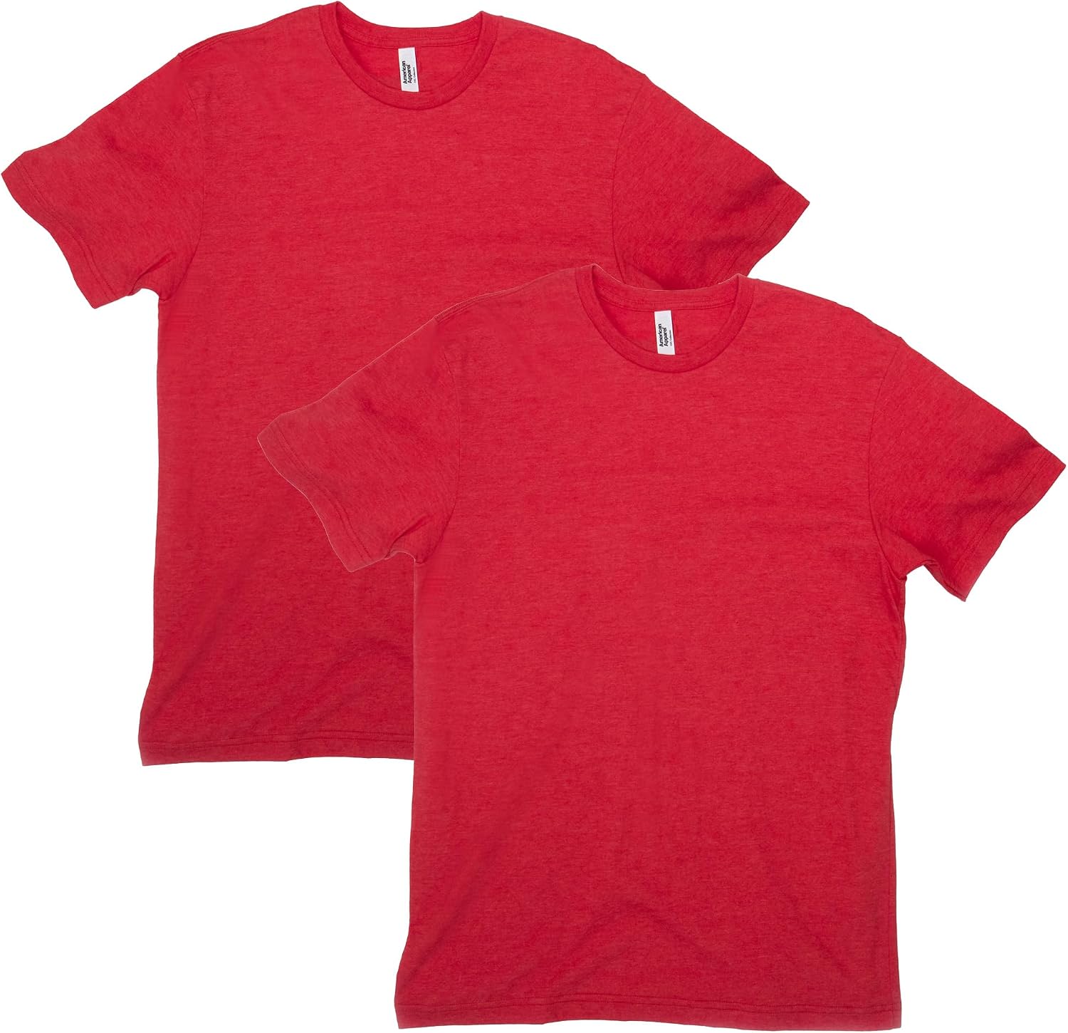 American Apparel Unisex Adult CVC T-Shirt, Style G2001cvc, 2-Pack Heather Red (2-pack)
