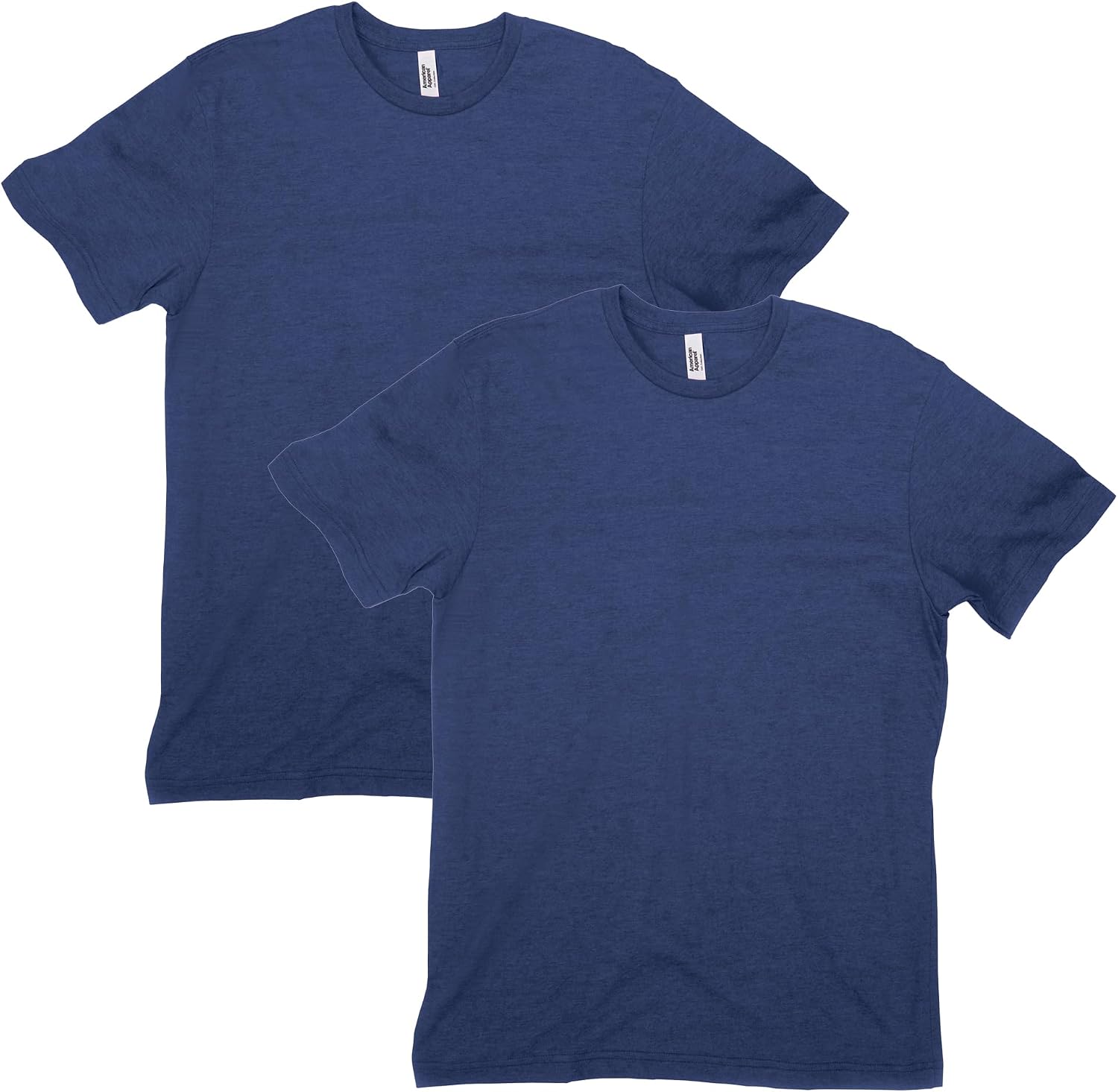 American Apparel Unisex Adult CVC T-Shirt, Style G2001cvc, 2-Pack Heather Indigo (2-pack)