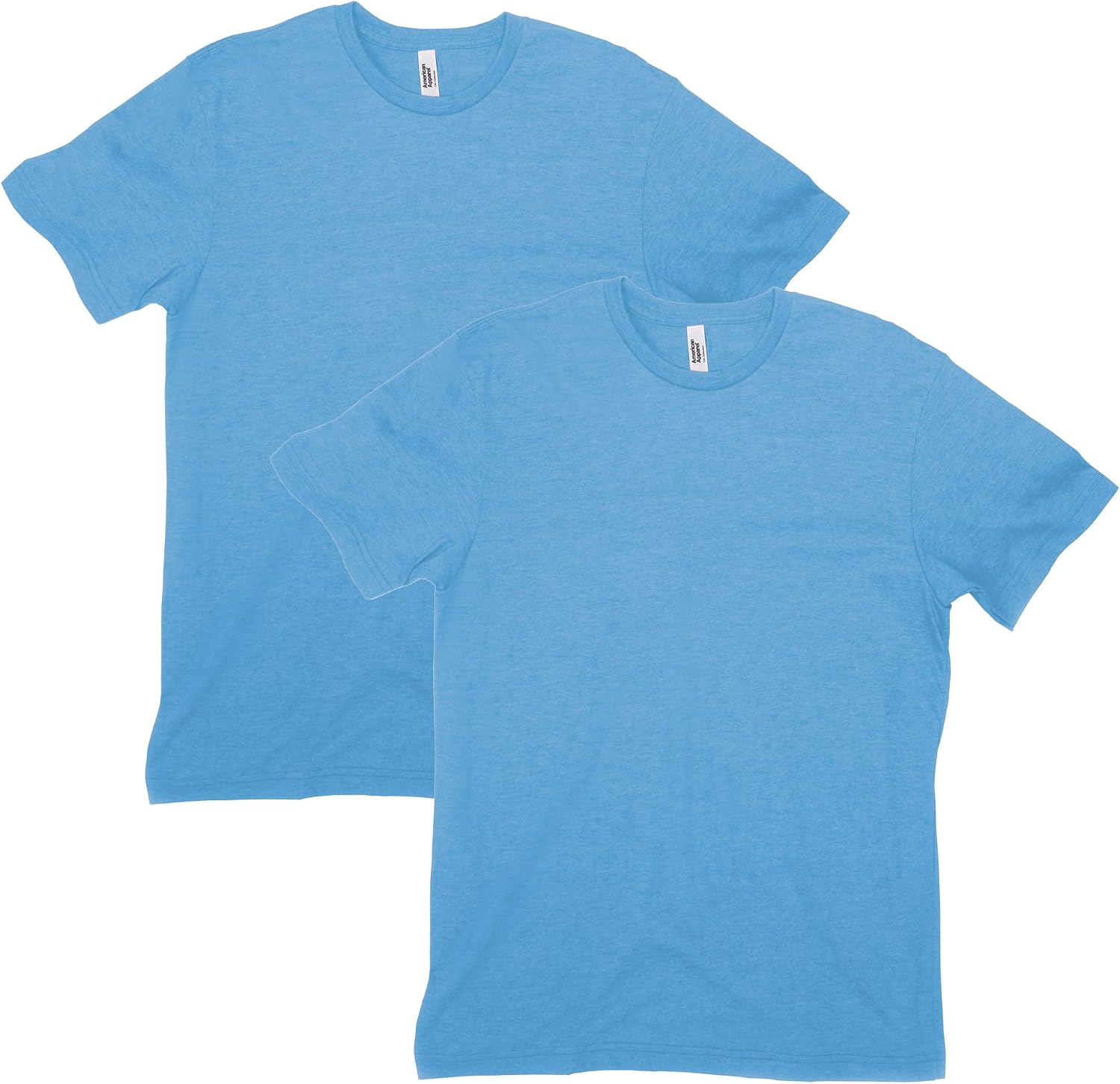 American Apparel Unisex Adult CVC T-Shirt, Style G2001cvc, 2-Pack Heather Light Blue (2-pack)