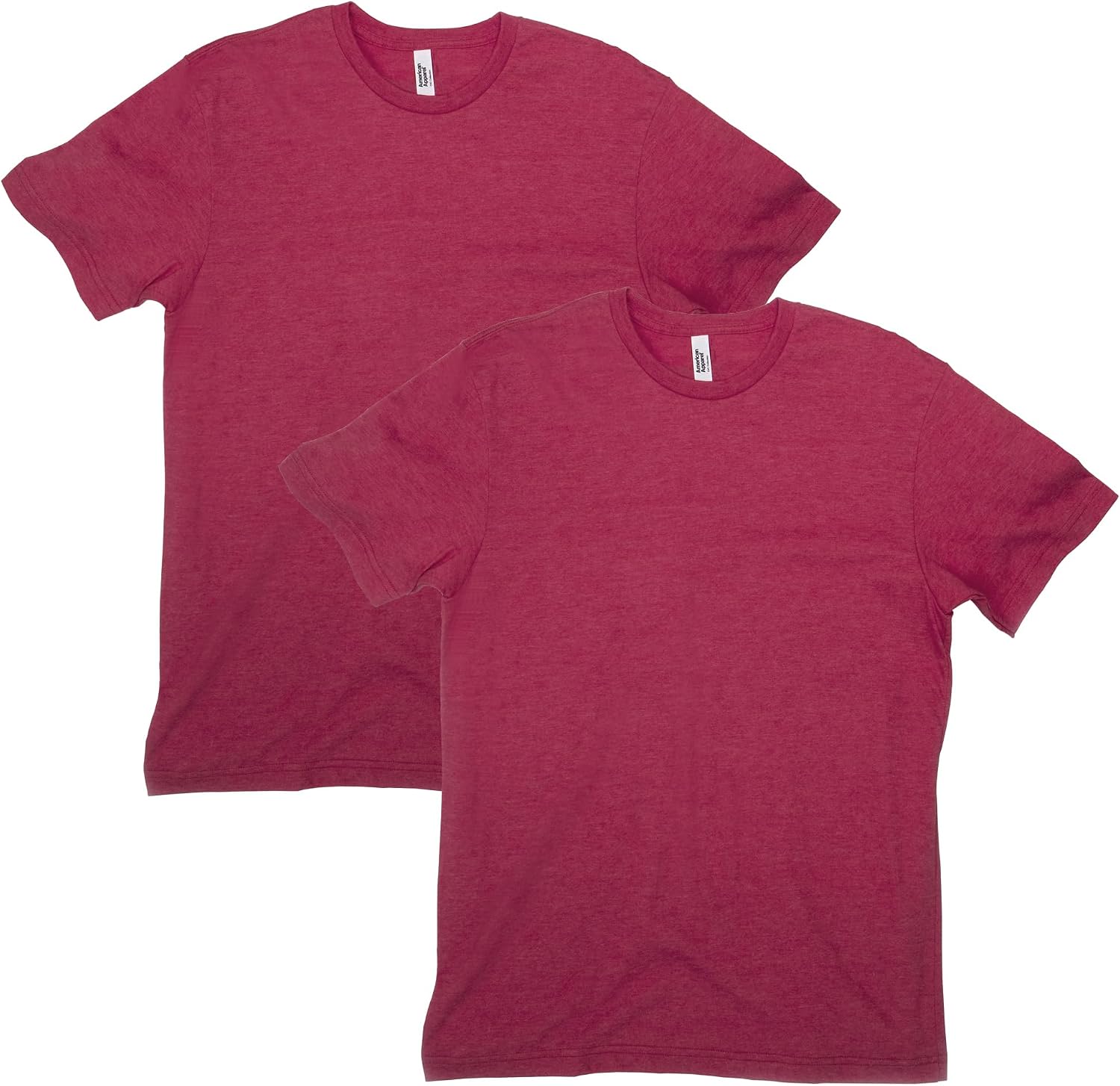 American Apparel Unisex Adult CVC T-Shirt, Style G2001cvc, 2-Pack Heather Cardinal (2-pack)