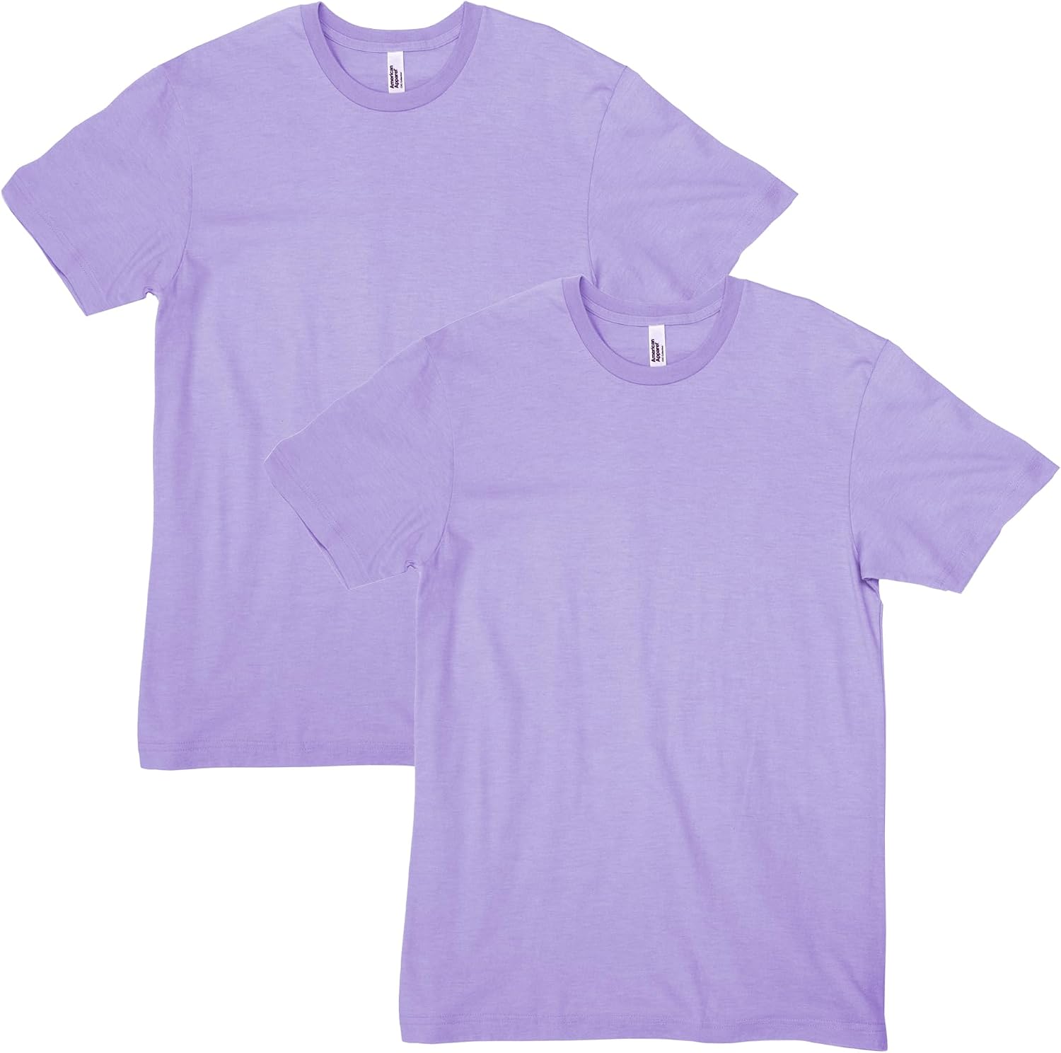 American Apparel Unisex Adult CVC T-Shirt, Style G2001cvc, 2-Pack Heather Lilac (2-pack)
