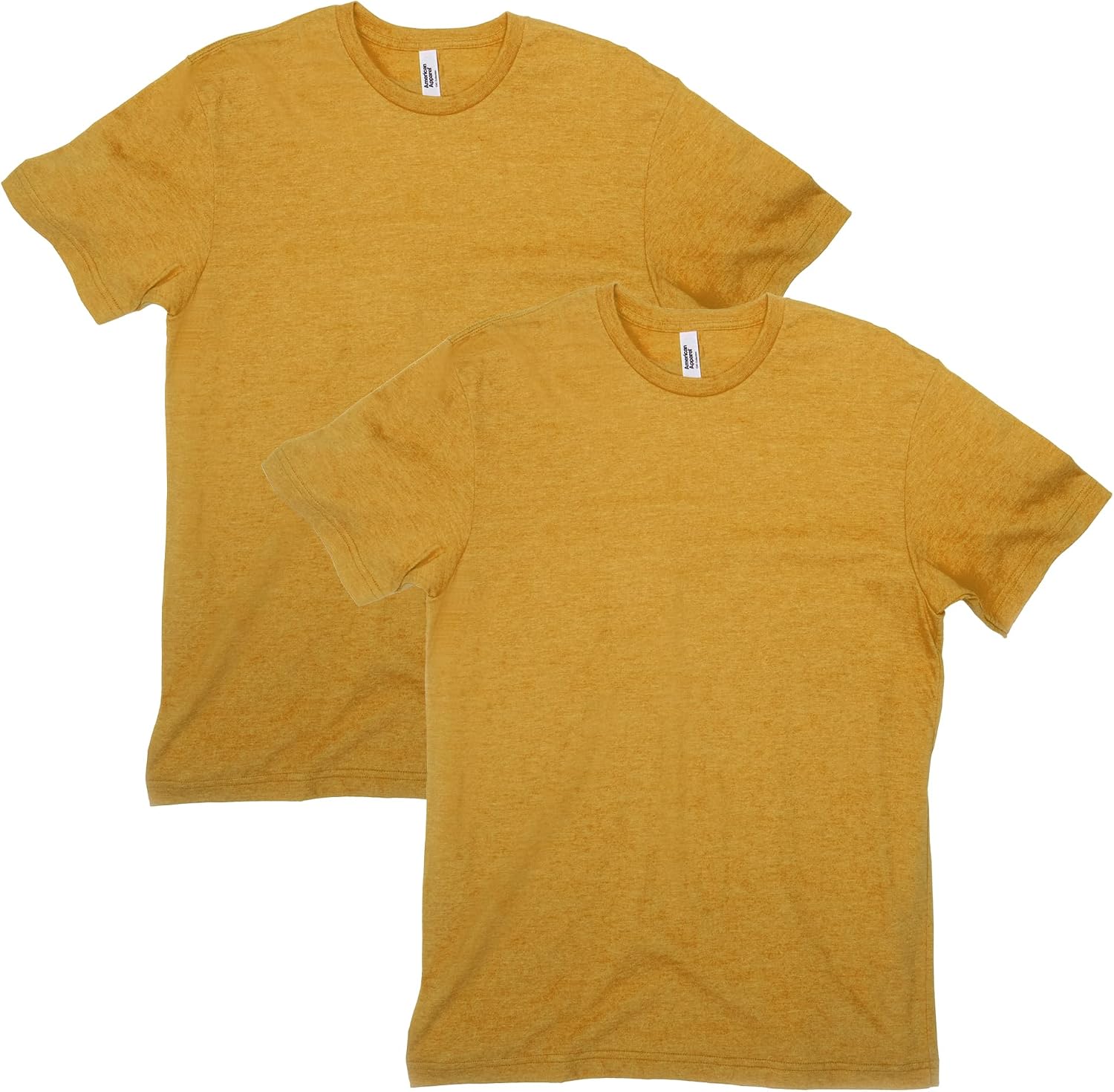 American Apparel Unisex Adult CVC T-Shirt, Style G2001cvc, 2-Pack Heather Mustard (2-pack)