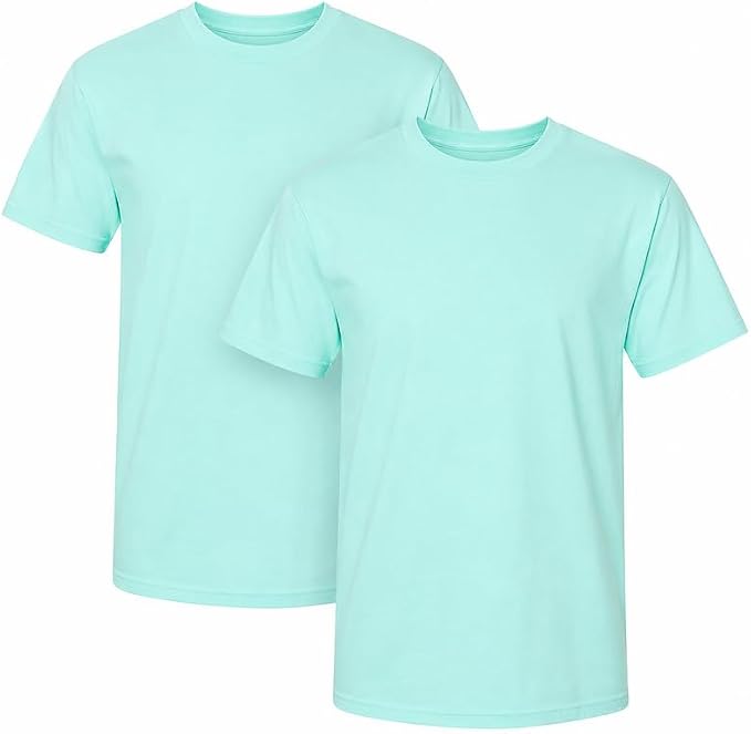 American Apparel Unisex Adult Heavyweight Cotton T-Shirt, Style G1301/G1301gd, Multipack Celadon (2-pack)