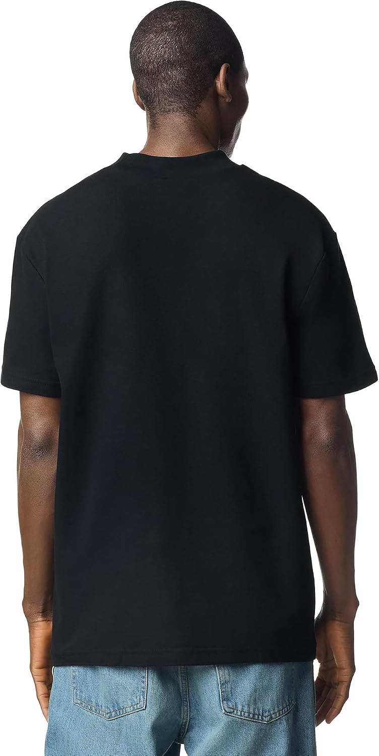American Apparel Unisex Adult Pique Mockneck T-Shirt, Style G1pq Black