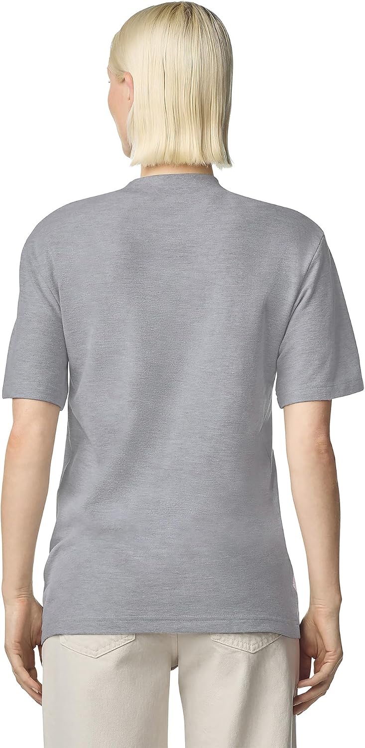 American Apparel Unisex Adult Pique Mockneck T-Shirt, Style G1pq Heather Grey