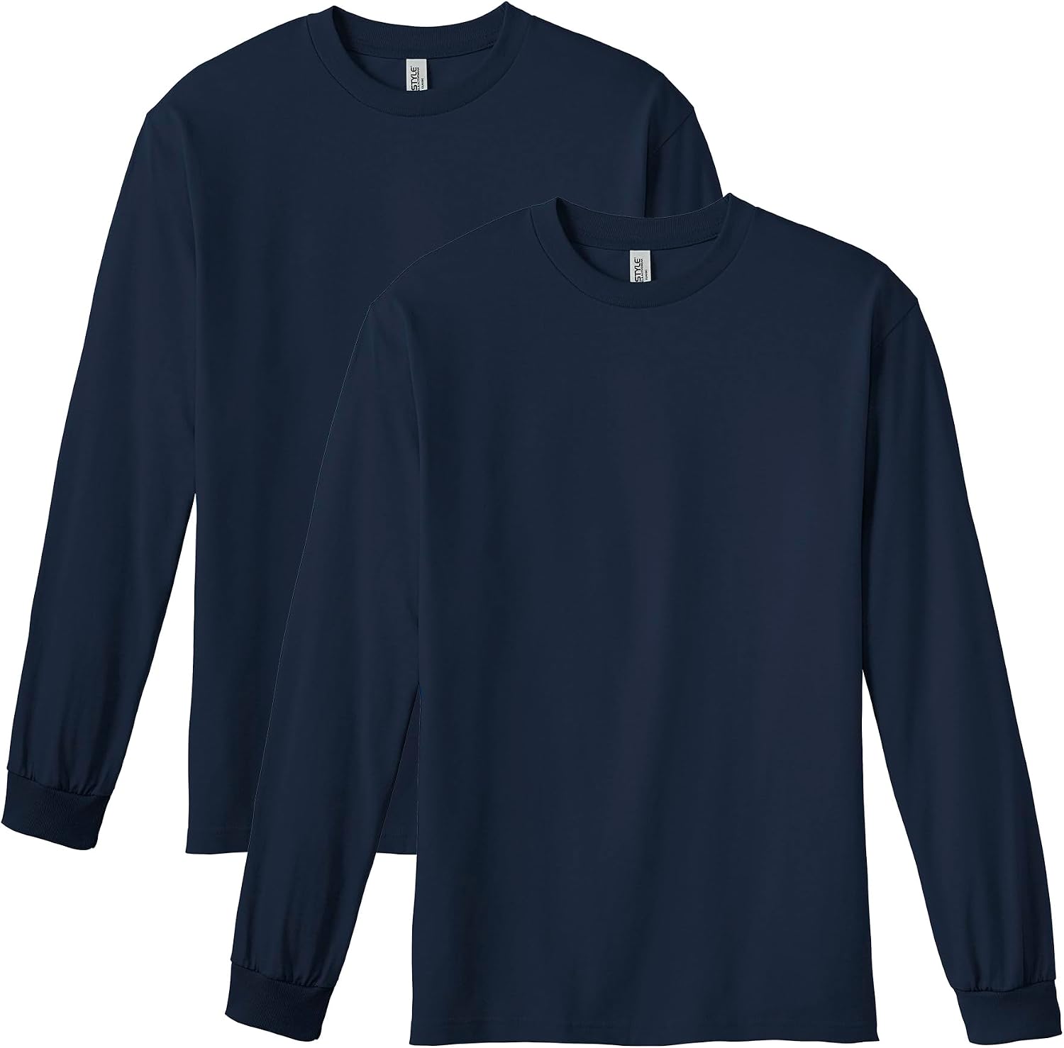 American Apparel Unisex Adult Long Sleeve T-Shirt, Style G1304, 2-Pack True Navy (2-pack)