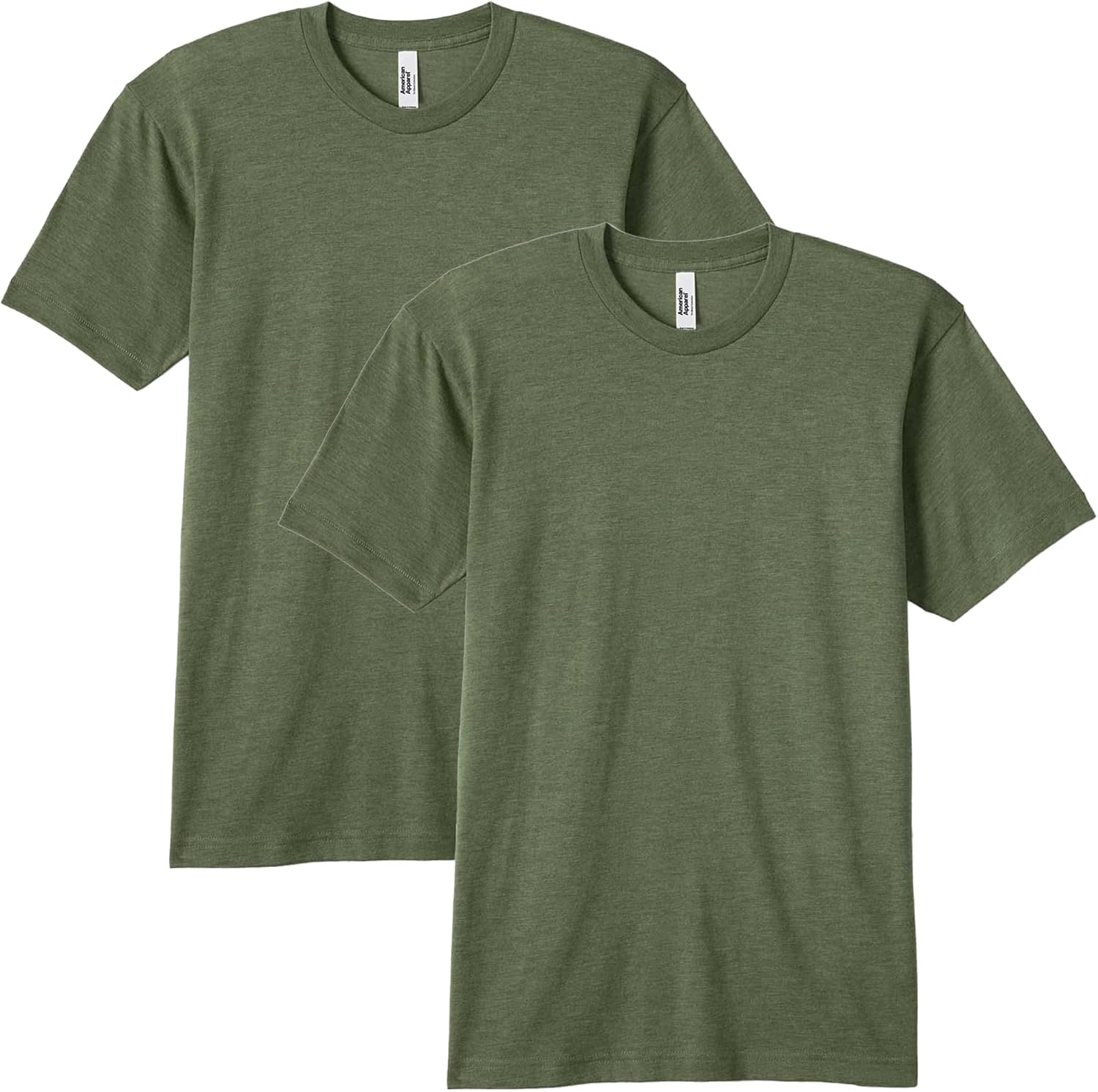 American Apparel Men's Tri-Blend Track T-Shirt 2-Pack Tri-olive (2-pack)