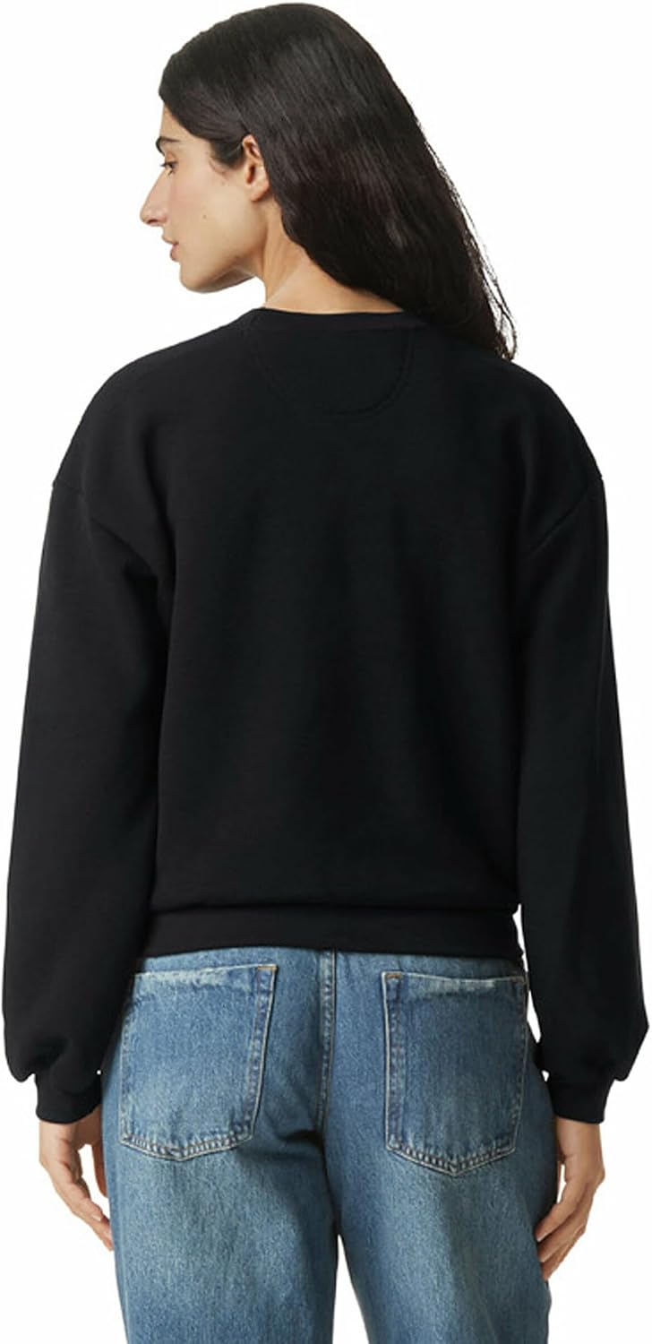 American Apparel Women's ReFlex GRF494AA Fleece Crewneck Sweatshirt Black