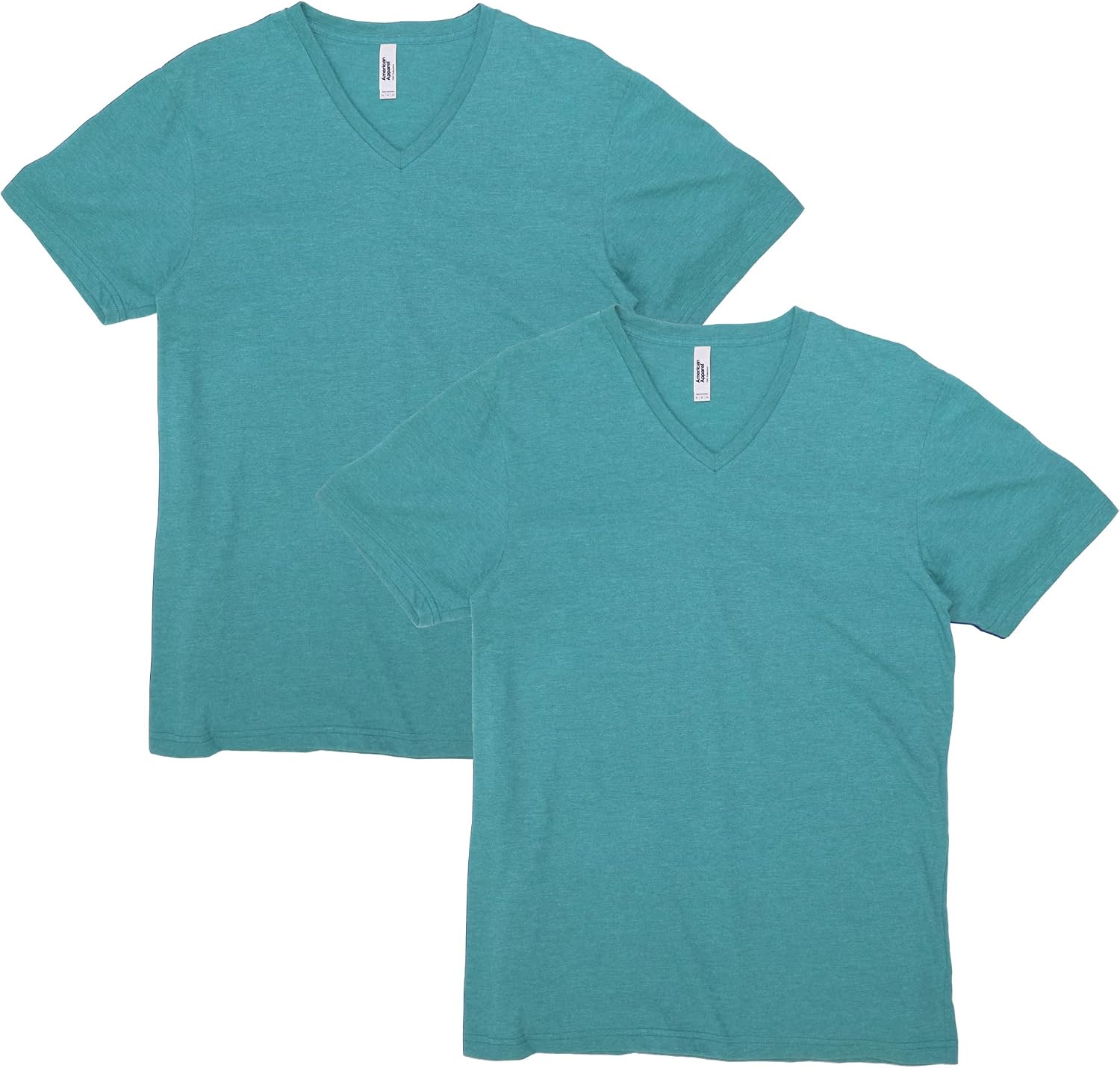 American Apparel Unisex Adult CVC V-Neck T-Shirt, Style G2006cvc, 2-Pack Heather Arctic (2-pack)