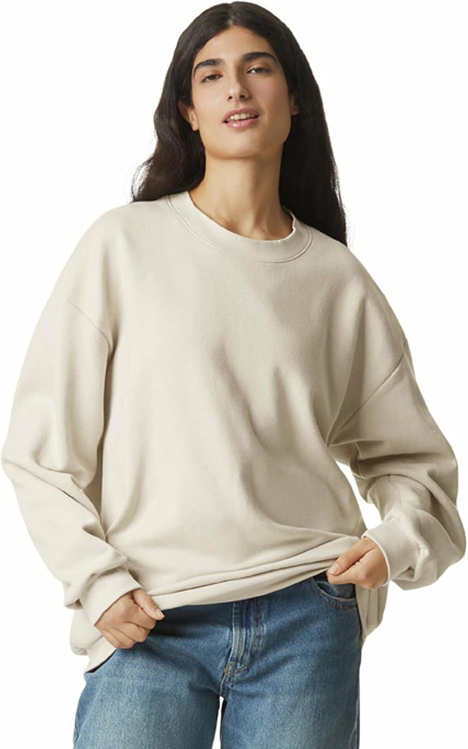 American Apparel Unisex Adult Reflex Fleece Crewneck Sweatshirt, Grf496aa Bone