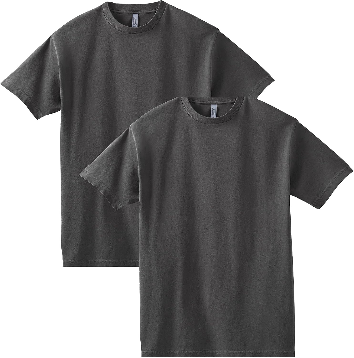 American Apparel Unisex Adult Heavyweight Cotton T-Shirt, Style G1301/G1301gd, Multipack Faded Black (2-pack)