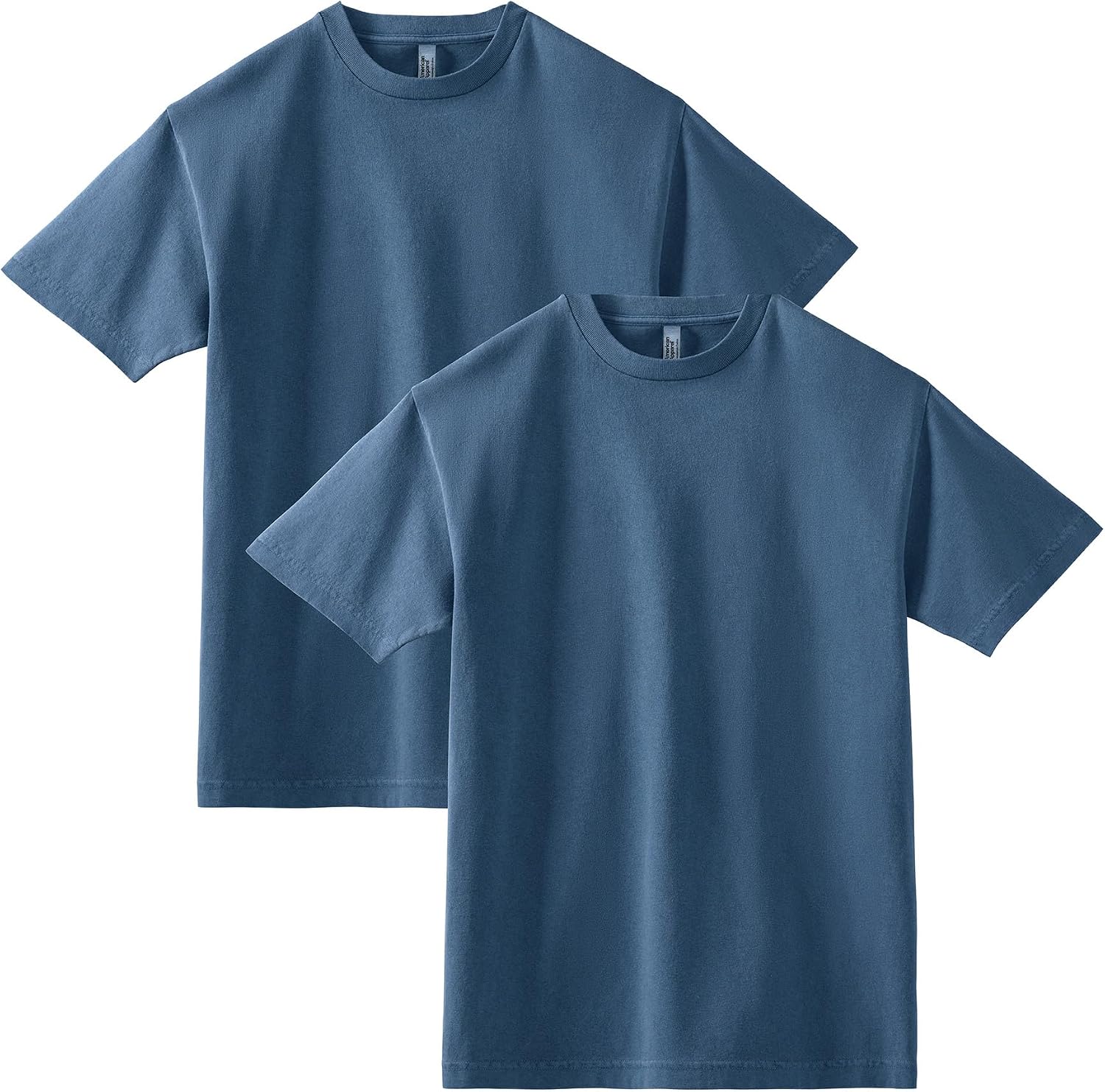 American Apparel Unisex Adult Heavyweight Cotton T-Shirt, Style G1301/G1301gd, Multipack Faded Navy (2-pack)