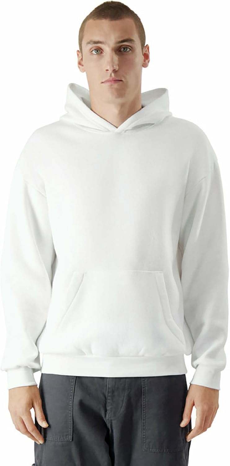 American Apparel Unisex Adult Reflex Fleece Pullover Hoodie Sweatshirt, Grf498aa White