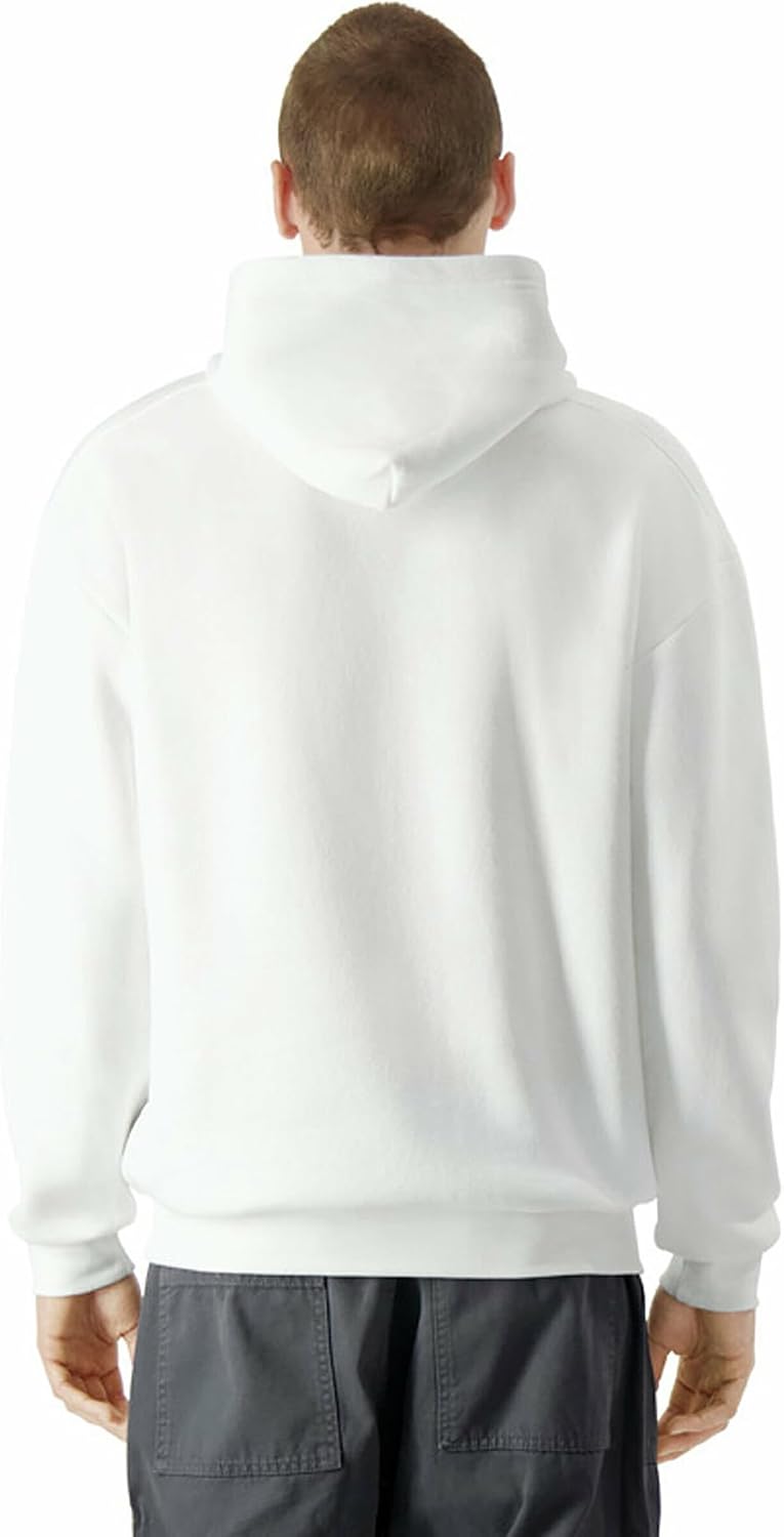 American Apparel Unisex Adult Reflex Fleece Pullover Hoodie Sweatshirt, Grf498aa White