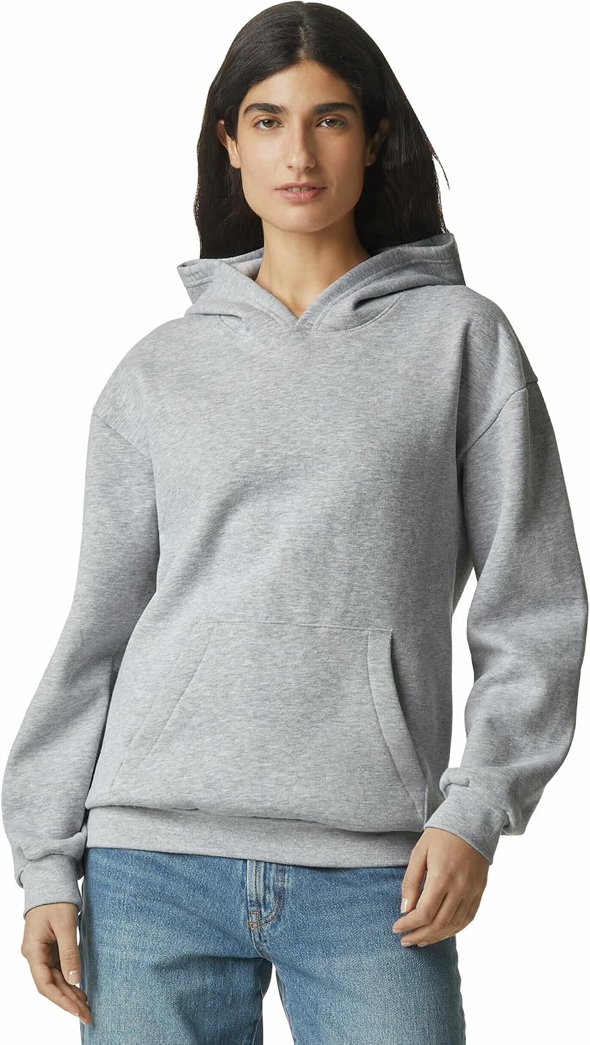 American Apparel Unisex Adult Reflex Fleece Pullover Hoodie Sweatshirt, Grf498aa Heather Grey