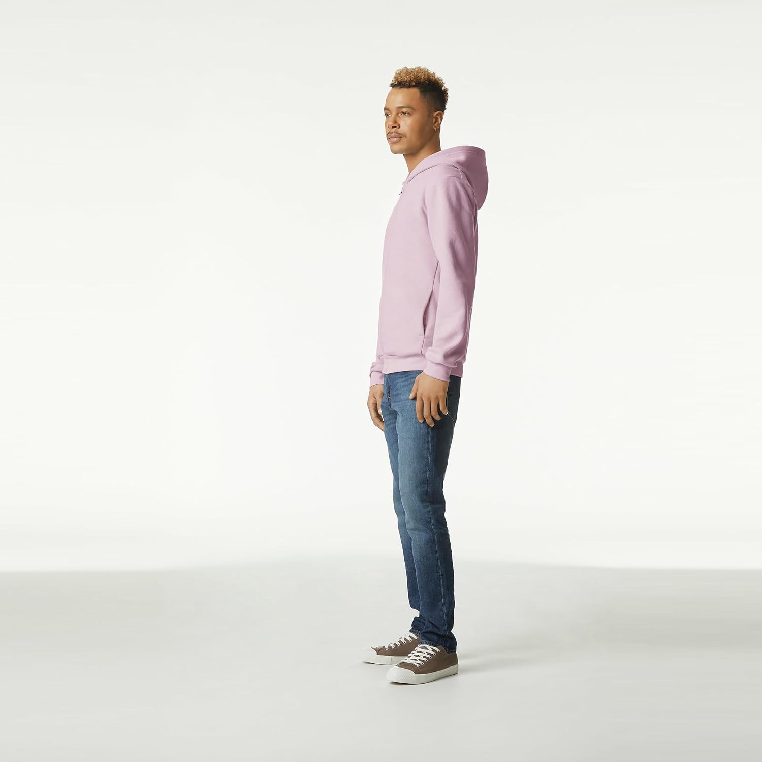 American Apparel Unisex Adult Reflex Fleece Full Zip Hoodie Sweatshirt, Grf497aa Blush