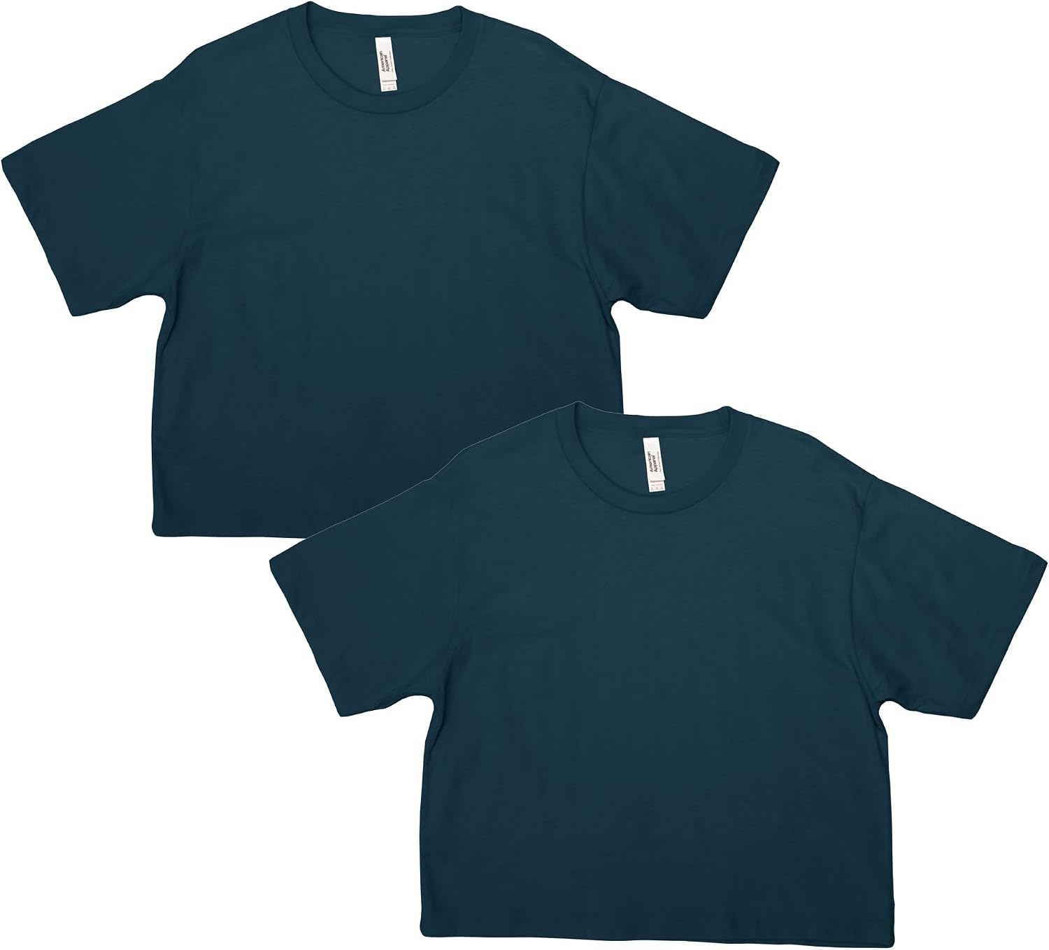 American Apparel Women's Fine Jersey Boxy T-Shirt, Style G102, 2-Pack Sea Blue (2-pack)