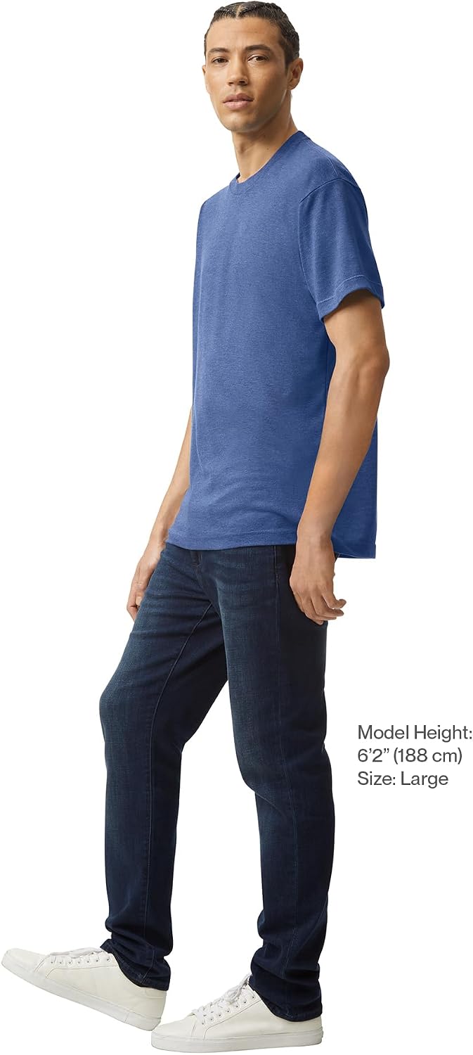 American Apparel Men's Tri-Blend Track T-Shirt 2-Pack Athletic Blue