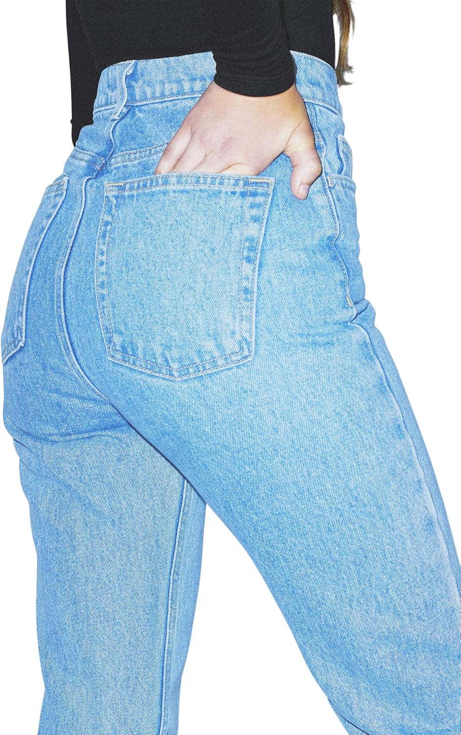 American Apparel Women's High-Waist Jean Light Wash