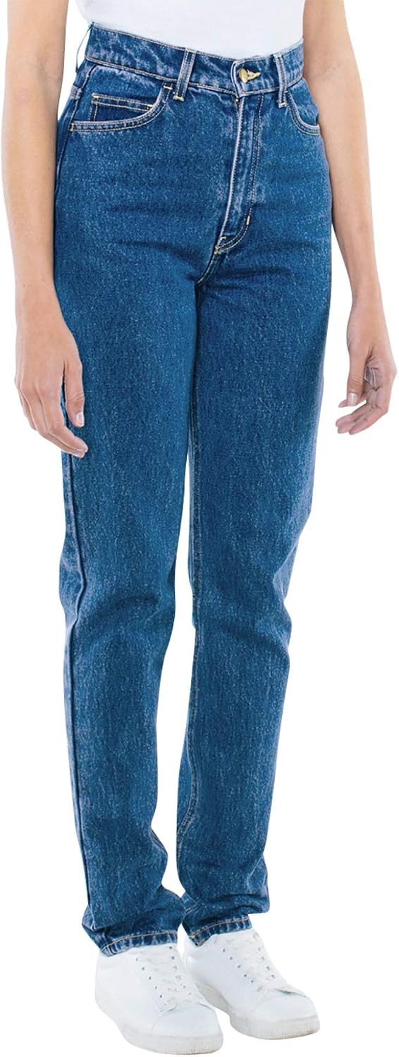 American Apparel Women's High-Waist Jean Medium Wash