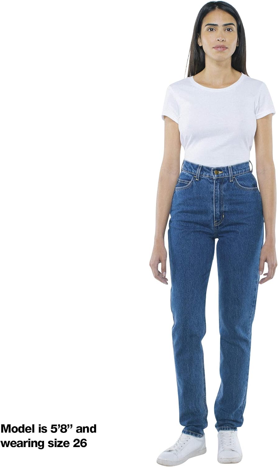 American Apparel Women's High-Waist Jean Medium Wash