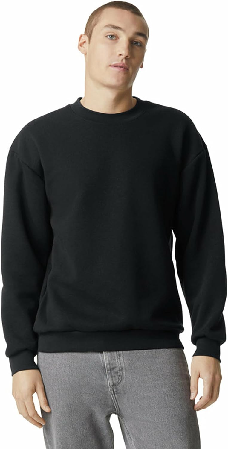American Apparel Unisex Adult Reflex Fleece Crewneck Sweatshirt, Grf496aa Black