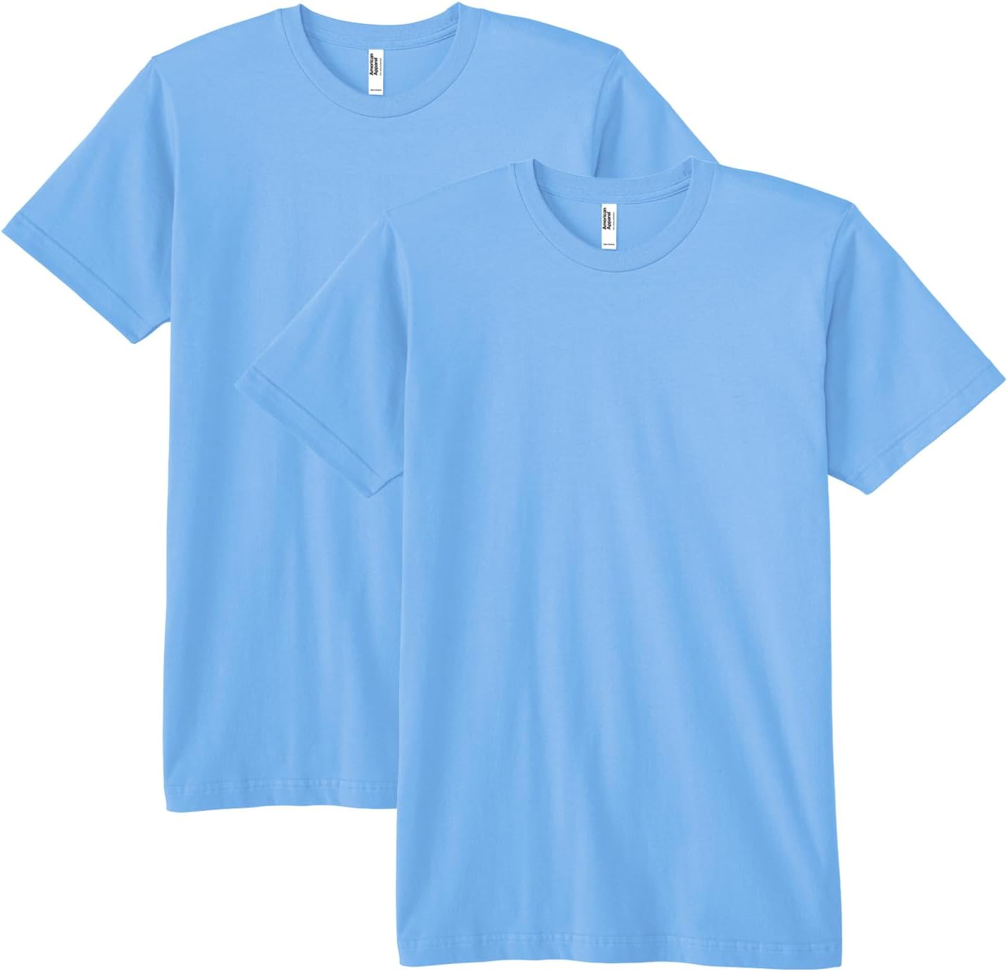 American Apparel Unisex Adult Fine Jersey T-Shirt, Style G2001, Multipack Baby Blue (2-pack)