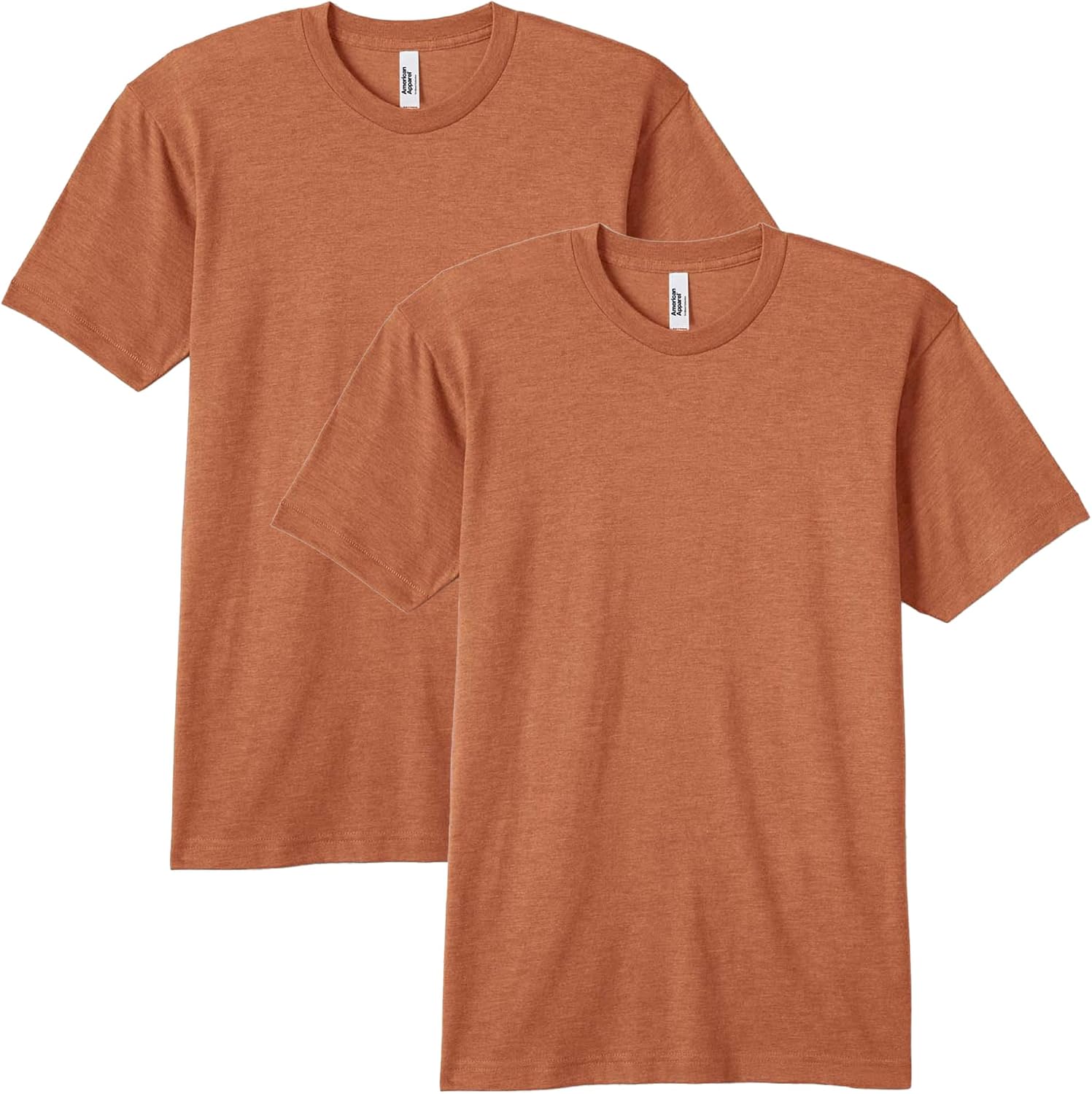 American Apparel Men's Tri-Blend Track T-Shirt 2-Pack Tri-rust (2-pack)
