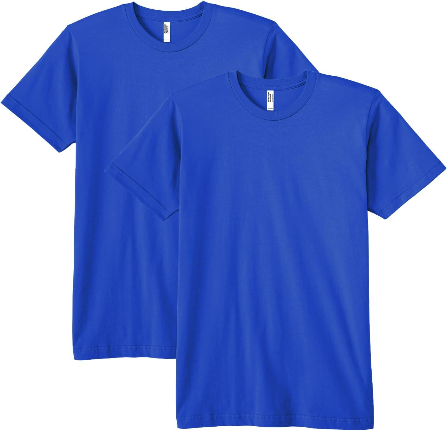 American Apparel Unisex Adult Fine Jersey T-Shirt, Style G2001, Multipack Royal Blue (2-pack)