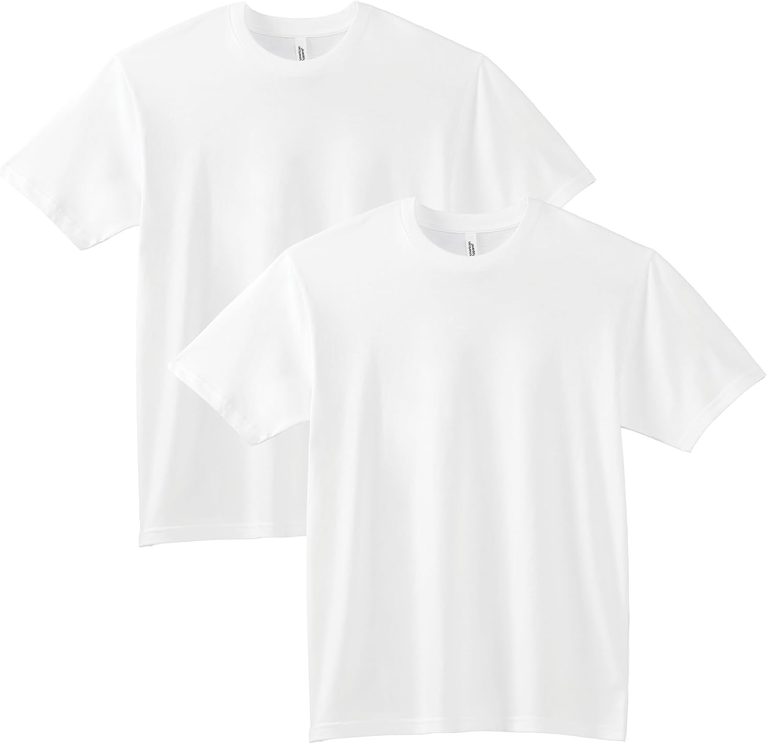 American Apparel Unisex Adult Sueded T-Shirt, Style G5389, Multipack Sueded White (2-pack)