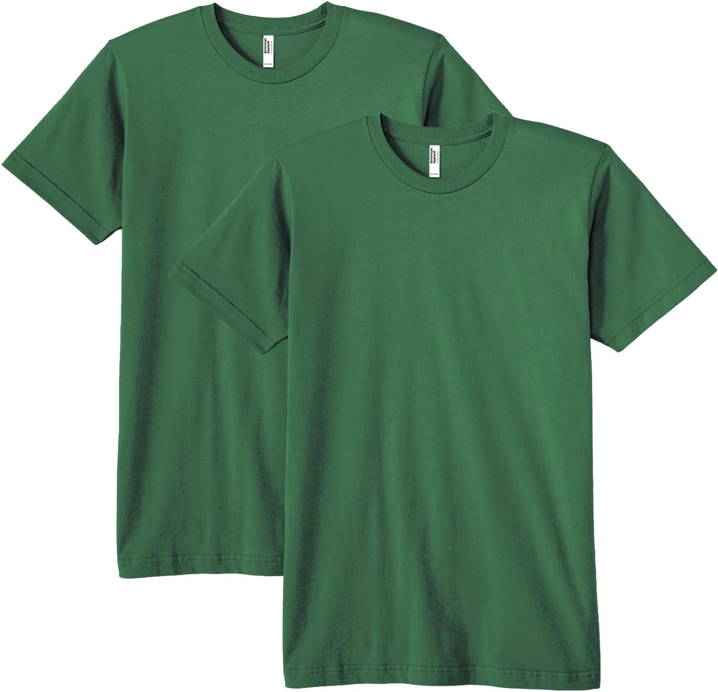 American Apparel Unisex Adult Fine Jersey T-Shirt, Style G2001, Multipack Forest (2-pack)