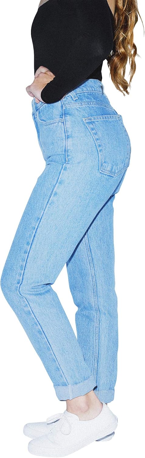 American Apparel Women's High-Waist Jean Light Wash