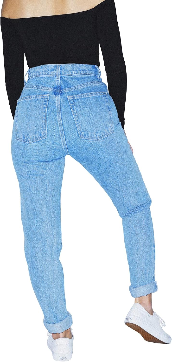 American Apparel Women's High-Waist Jean Light Wash