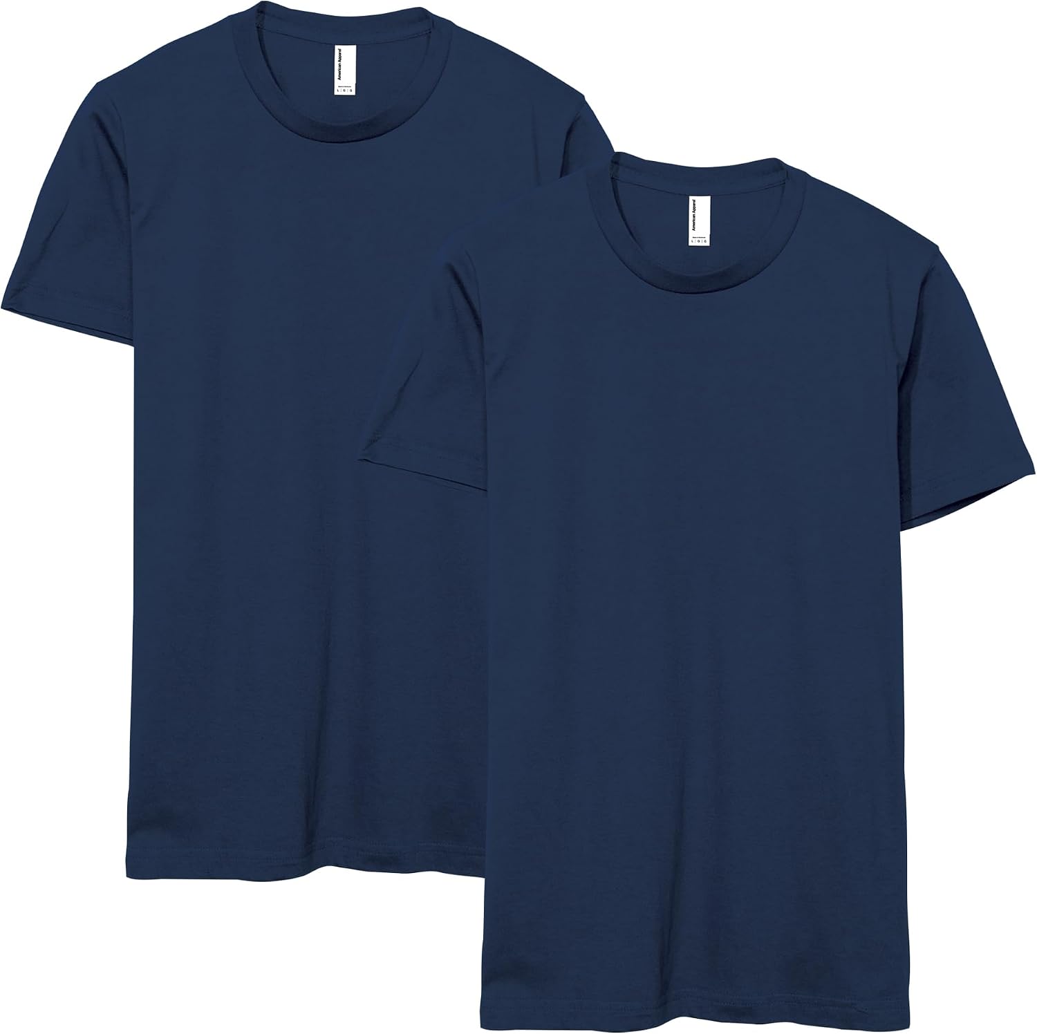 American Apparel Unisex Adult Fine Jersey T-Shirt, Style G2001, Multipack Sea Blue (2-pack)