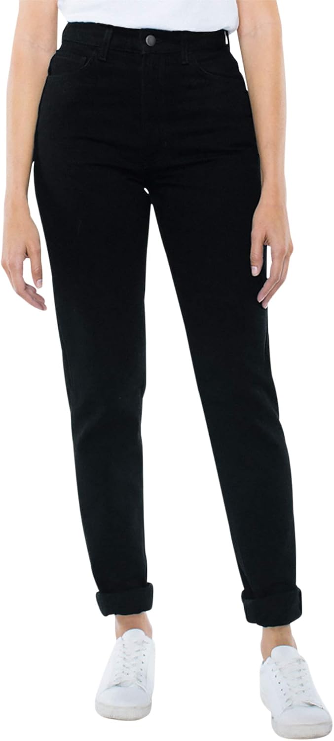 American Apparel Women's High-Waist Jean Black