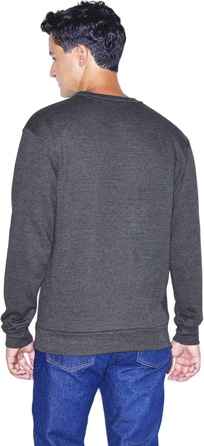 American Apparel Unisex Adult Reflex Fleece Crewneck Sweatshirt, Grf496aa Dark Heather Grey