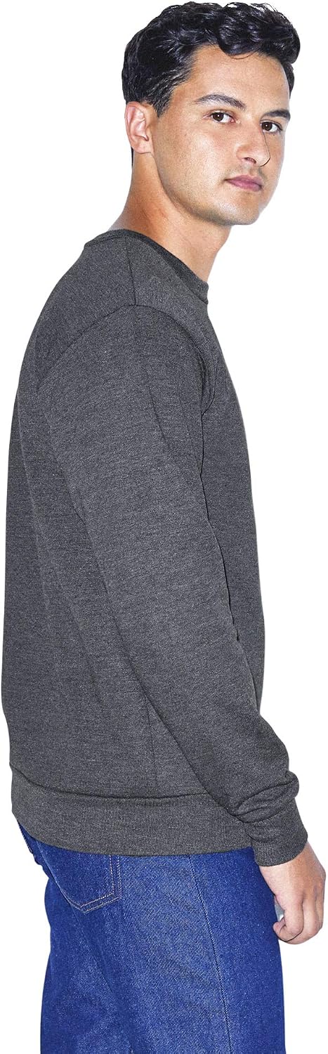 American Apparel Unisex Adult Reflex Fleece Crewneck Sweatshirt, Grf496aa Dark Heather Grey