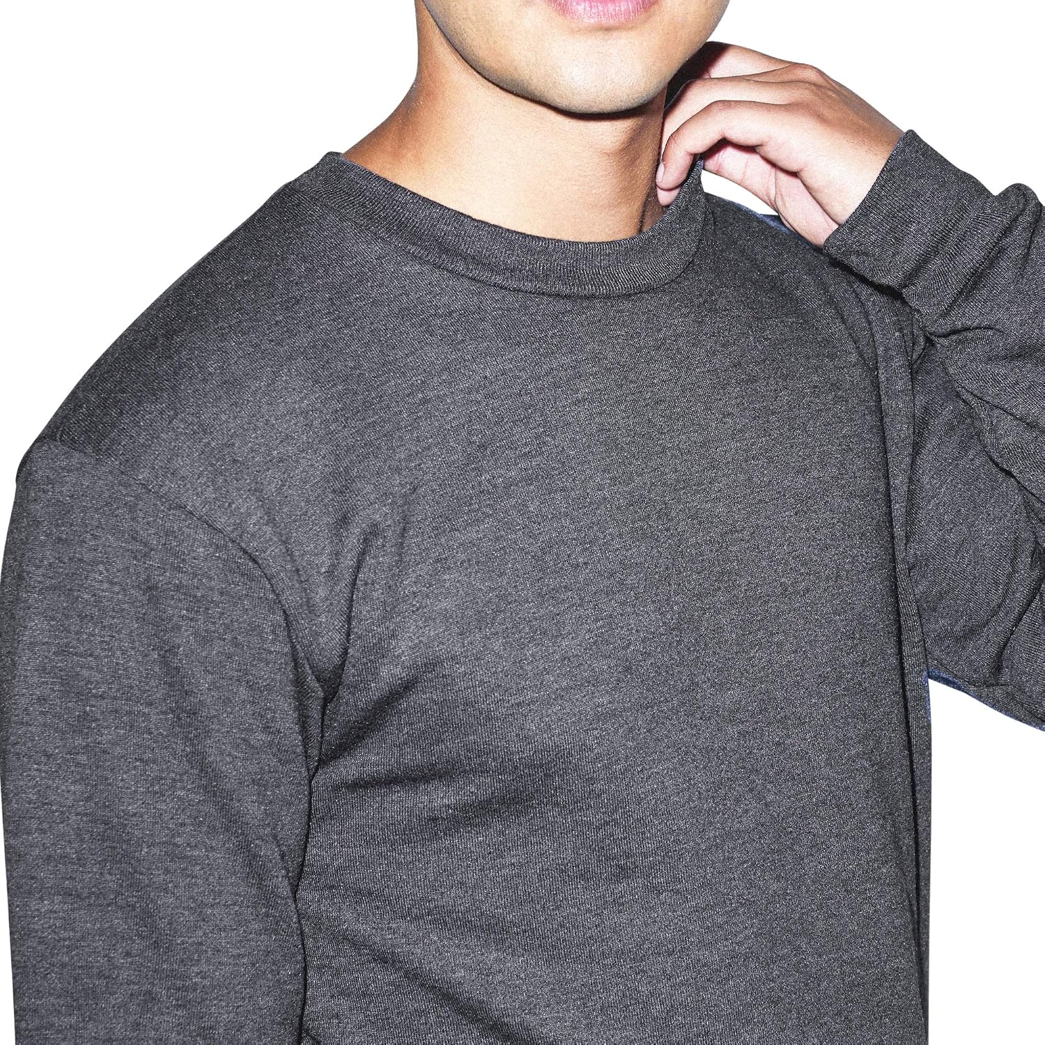 American Apparel Unisex Adult Reflex Fleece Crewneck Sweatshirt, Grf496aa Dark Heather Grey