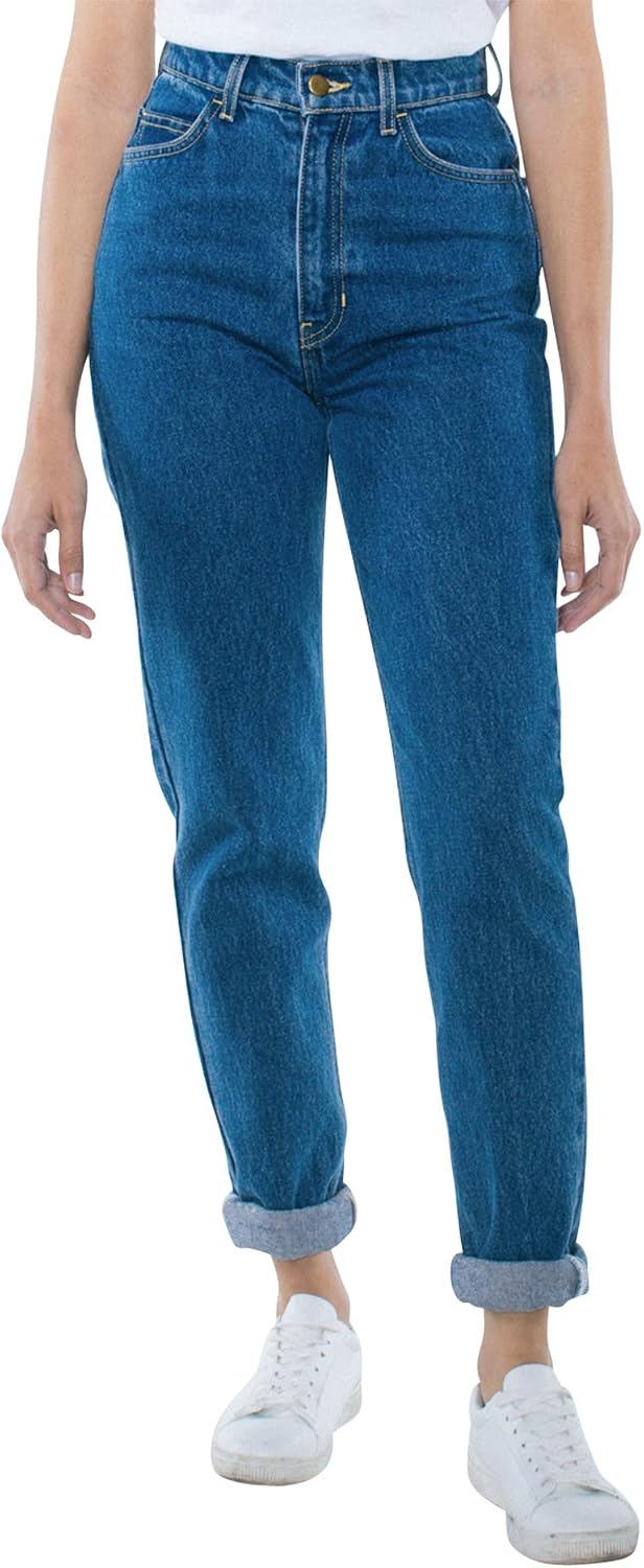 American Apparel Women's High-Waist Jean Medium Wash